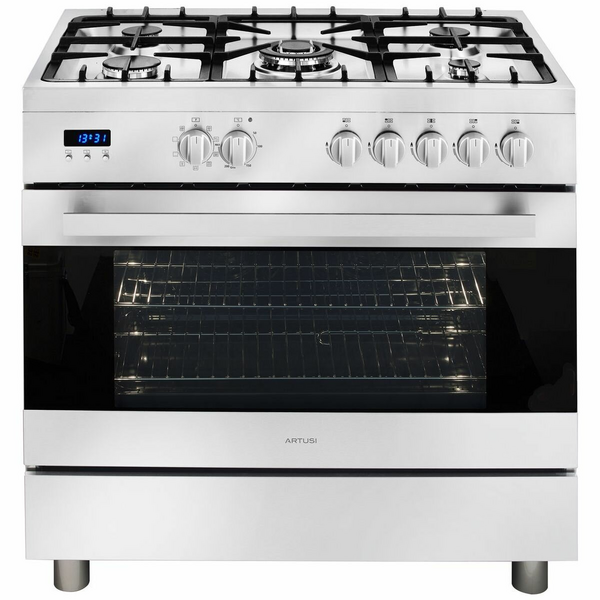 Artusi 90cm Dual Fuel Freestanding Oven Stainless Steel CAFG91X