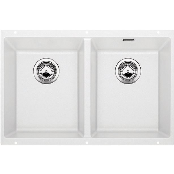 Blanco Subline Double Bowl Undermount Sink White SUB350350UWK5