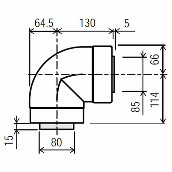 Rinnai 90 Degree Bend - Flue Adapter FFSBEND