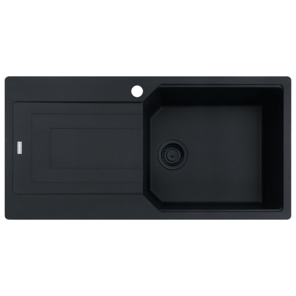 Franke Urban 1000mm Single Bowl Topmount Sink with Left Hand Drainer - Matte Black UBG611-100MBLHD