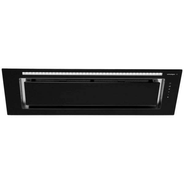 Schweigen 90cm Black Glass Under Canopy Rangehood with ISO Drive SP Motor KLS-9GLASSBLKSPPAK