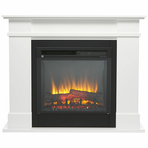 Dimplex 1.5kW Rail Mantle with LED Firebox White RAL15-AU