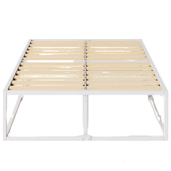 Zinus Queen 45cm Joseph Bed Frame Metal Bed Platform Base White AU-MBBFW-18Q
