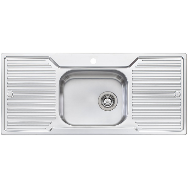 Oliveri Diaz Single Bowl Double Drainer Topmount Sink DZ133