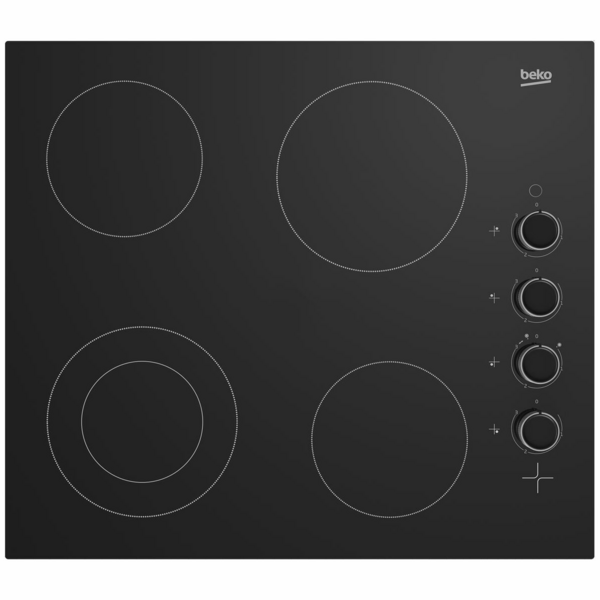 Beko 60cm Vitroceramic 4 Zone Ceramic Cooktop BCT601CG