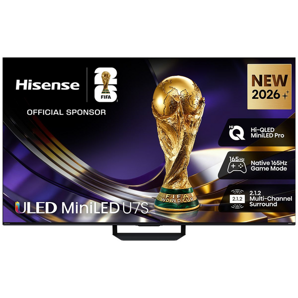 Hisense 75 Inch ULED MiniLED U7S 4K 165Hz Smart AI TV [2026] 75U7SAU