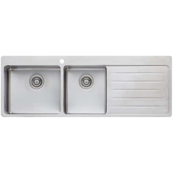 Oliveri Sonetto 1 and 3/4 Bowl Right Hand Drainer Topmount Sink SN1011