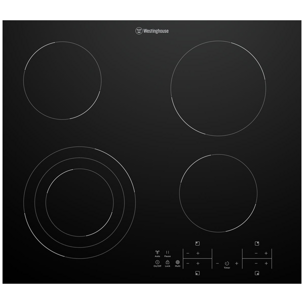 Westinghouse 60cm Triple Variable Zone 4 Burner Cooktop WHC643BE