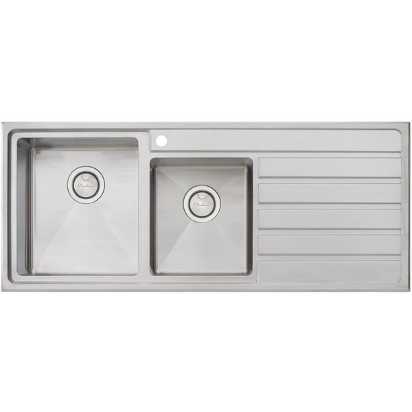 Oliveri Apollo 1 and 3/4 Bowl Right Hand Drainer Sink AP1411