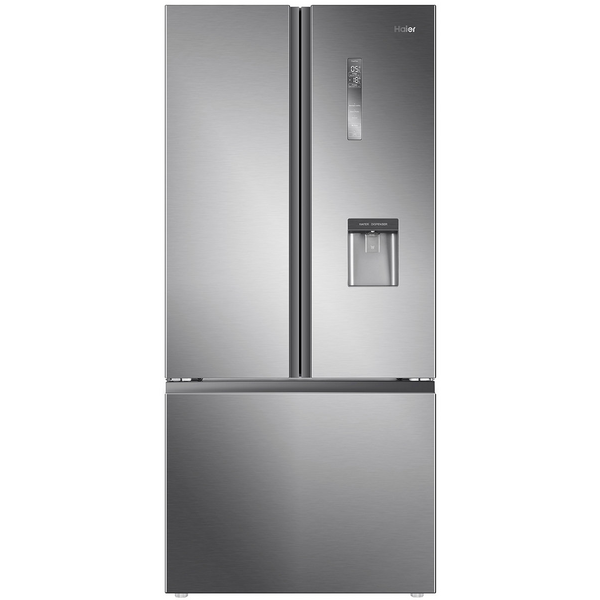 Haier 489L French Door Frost Free Fridge with Water Dispenser Satina Silver HRF520FHS