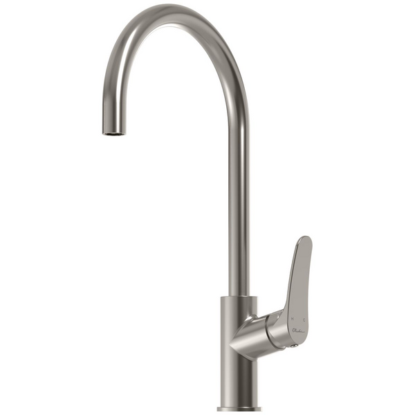 Oliveri Verona Goose Neck Mixer Tap Brushed Nickel VA306502BN