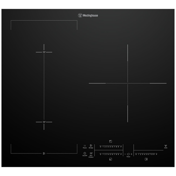 Westinghouse 60cm 3 Burner Zone Induction Cooktop WHI635BE