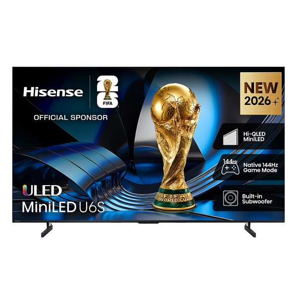 Hisense 50" ULED MiniLED U6S 4K 144Hz Smart AI TV [2026] 50U6SAU