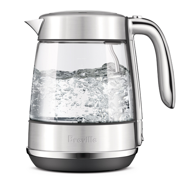 Breville the Crystal Luxe 1.7L Glass Kettle Brushed Stainless Steel BKE765BSS