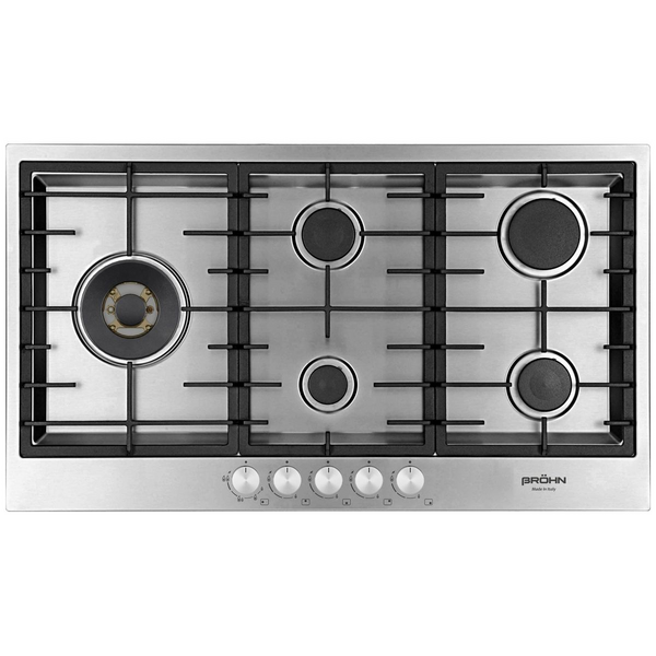 Brohn 90 cm Gas Cooktop Stainless Steel BRGC906IT