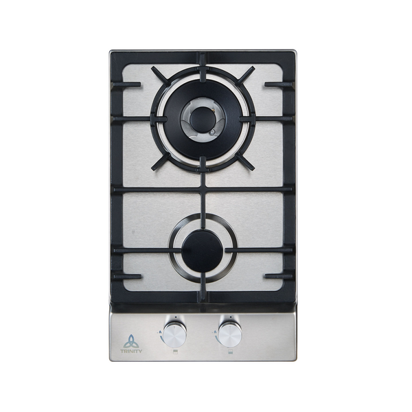 Trinity 30cm Gas Cooktop 2 Burners Stainless Steel TRG302SS