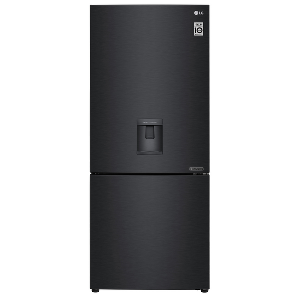 LG 420L Bottom Mount Non-Plumbed Fridge Matte Black GB-W455MBL