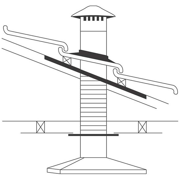 Abey 125mm Vertical Tiled Roof Ducting Kit RHVT5