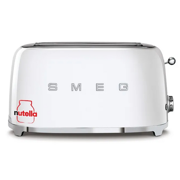 Smeg 50s Retro Style 4 Slice Toaster White with Nutella Branding TSF02WHAU-NUT