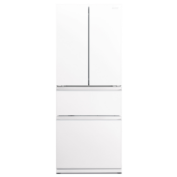 Mitsubishi Electric LX Series 442L French Door Glass Refrigerator Glacier White MR-LX442EX-GWH-A