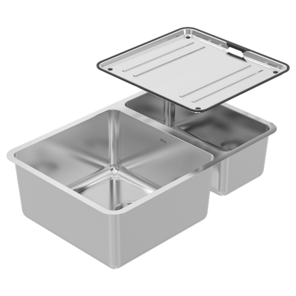 Abey Lago 1 and 3/4 Bowl Sink with Drainer Tray NL180