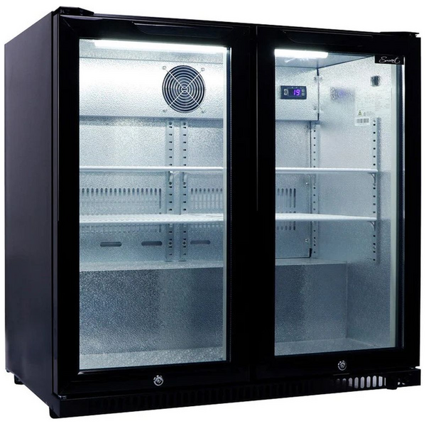 Smart 190L Double Door Drinks Chiller Black SMH2840BLK