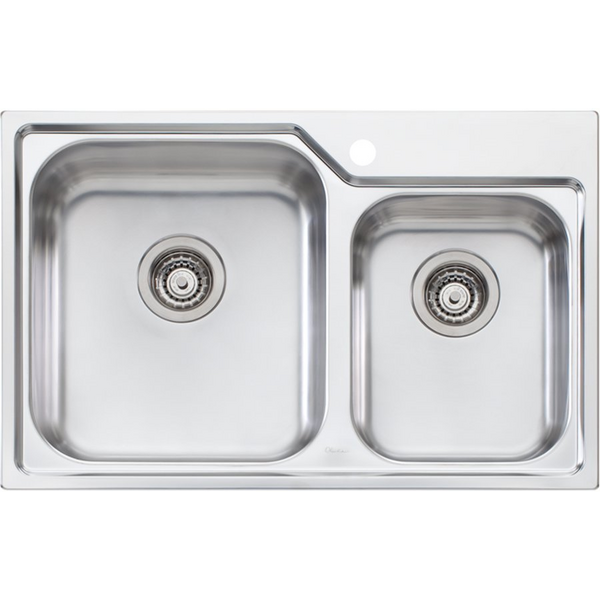 Oliveri Nu-Petite 1 and 3/4 Bowl Topmount Sink NP615