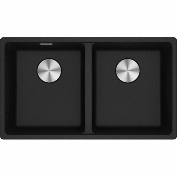 Franke Maris 350mm Double Bowl Topmount Sink Onyx MRG620-3535ONB