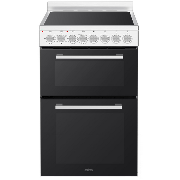 Mykin 54cm Freestanding Double Oven with Ceramic Cooktop Stainless Steel M54DOCES