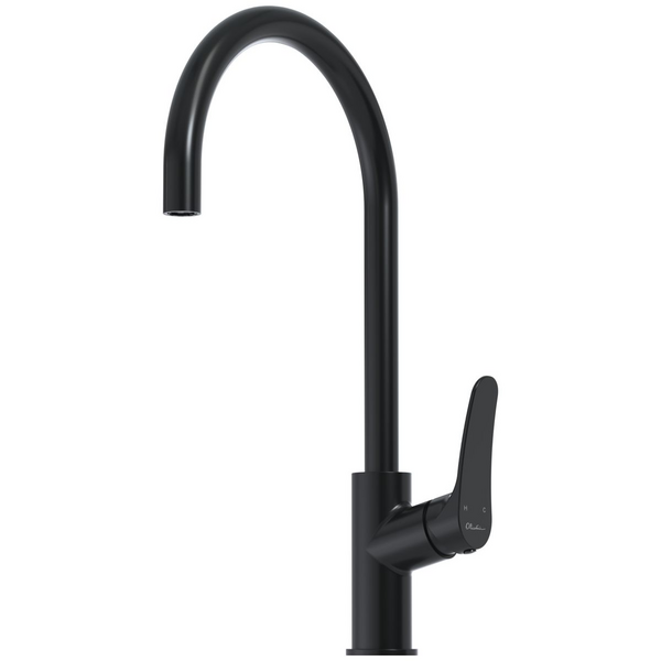 Oliveri Verona Goose Neck Mixer Tap Matte Black VA306516MB