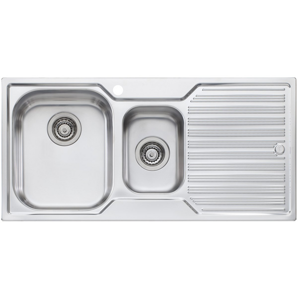 Oliveri Diaz 1 and 1/2 Bowl Right Hand Drainer Sink DZ101