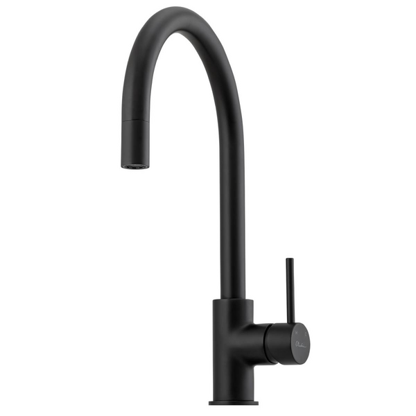 Oliveri Venice Pull Out Goose Neck Mixer Tap Matte Black VE520FMB-P