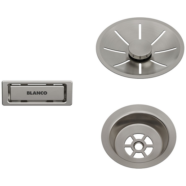 Blanco InFino Waste Kit for Single Bowl Satin Platinum 207406