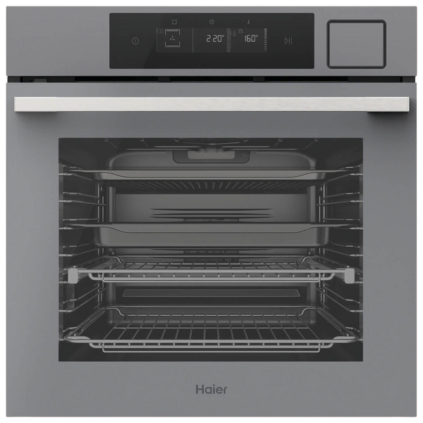 Haier 60cm 600 Series Built-In Pyrolytic Oven with Steam Assist Plus Grey HWO60S16TPG5