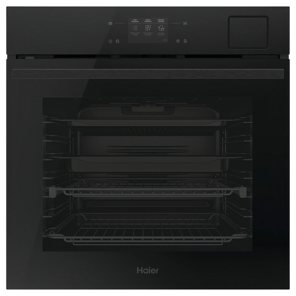 Haier 60cm 600 Series Built-in Oven with Air Fry & Steam Assist Black HWO60S25TTPB5