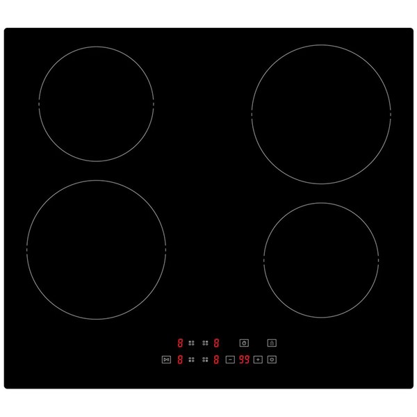 Whirlpool 60cm 4 Zone Ceramic Cooktop with Touch Control-Black WRT6140AUS