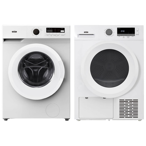 Mykin 8kg Front Load Washer & 10kg Heat Pump Dryer White Package (Not Stackable) MFLW800WMHPD1000W
