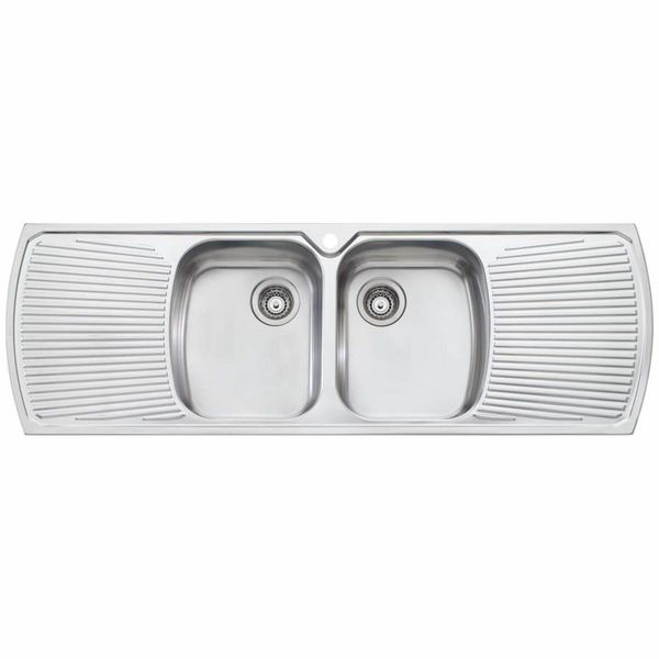 Oliveri Monet Double Bowl with Double Drainer Topmount Sink MO753
