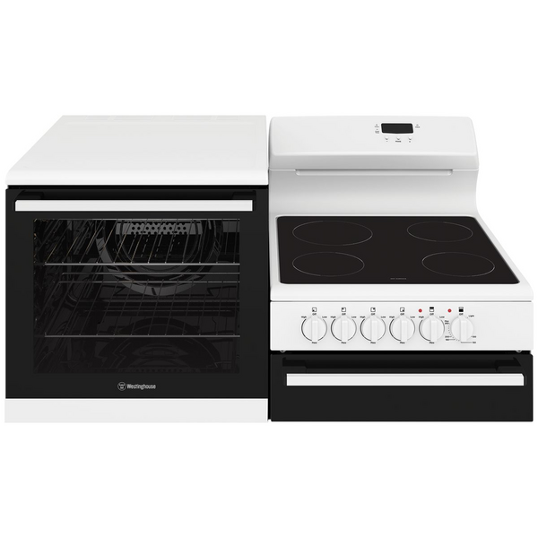 Westinghouse 110cm Elevated Electric Stove Left Hand Oven WDE143WCB-L