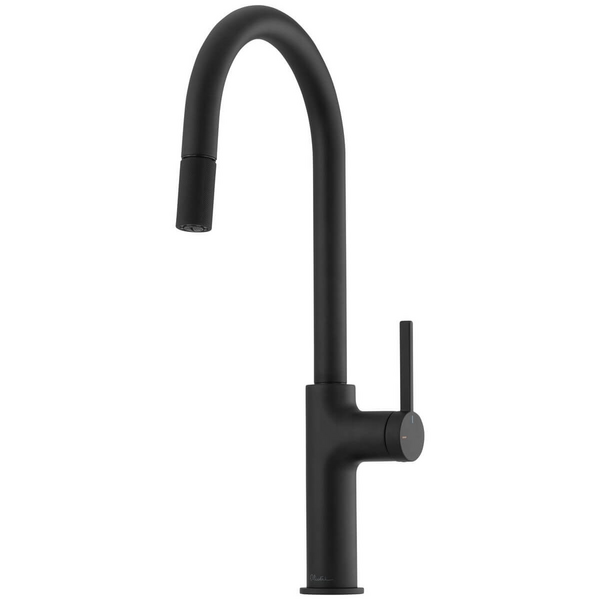 Oliveri Vilo Pull Out Goose Neck Mixer Tap Matte Black VT2400-MB