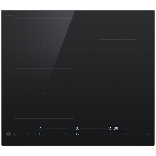 LG 60cm Series 7 Induction Cooktop 4 Cooking Zones including 1 Flexi BCI607T4BG