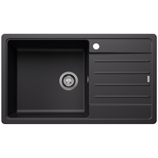 Blanco LEGRA XL 6S Single Bowl Top Mount Sink with Right Hand Drainer Silgranit Black 528066