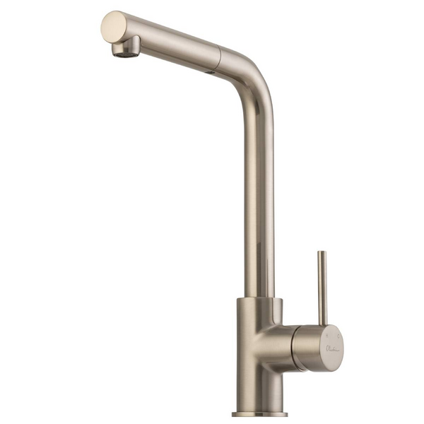Oliveri Venice Pull Out Right Angle Mixer Tap Brushed Nickel VE570FBN-P