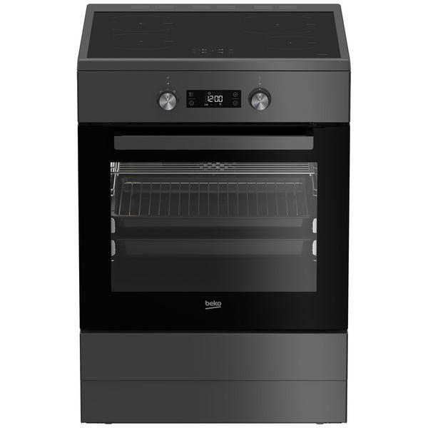 Beko 60cm Pyrolytic Freestanding Oven with Induction Cooktop BFC60IPAN