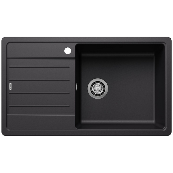 Blanco LEGRA XL 6S Single Bowl Top Mount Sink with Left Hand Drainer Silgranit Black 528063