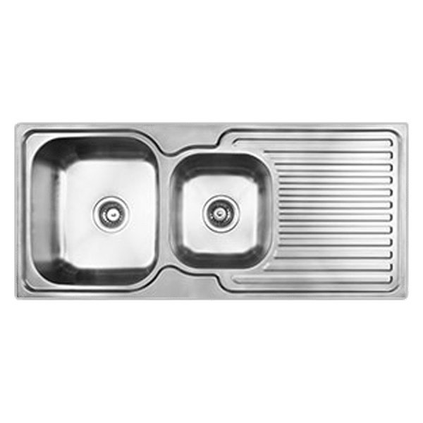 Abey Entry 1 and 3/4 Bowl Right Hand Drainer Sink EN175L