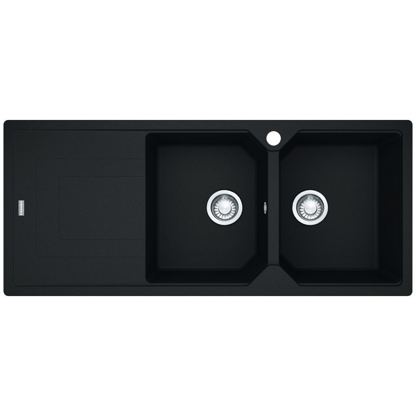 Franke Urban Double Bowl Topmount/Flush Mount Sink with Left Hand Drainer - Onyx UBG621ONLHD