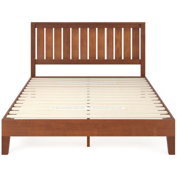 Zinus Double Deluxe Solid Wood Bed Frame Dark Brown AU-PWPBBHE-12D