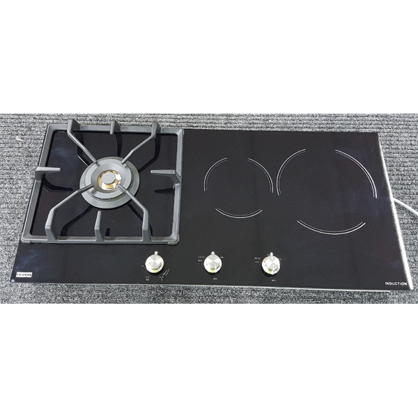 Franke 85cm Gas & Induction Cooktop Black Glass FIXG903B1L
