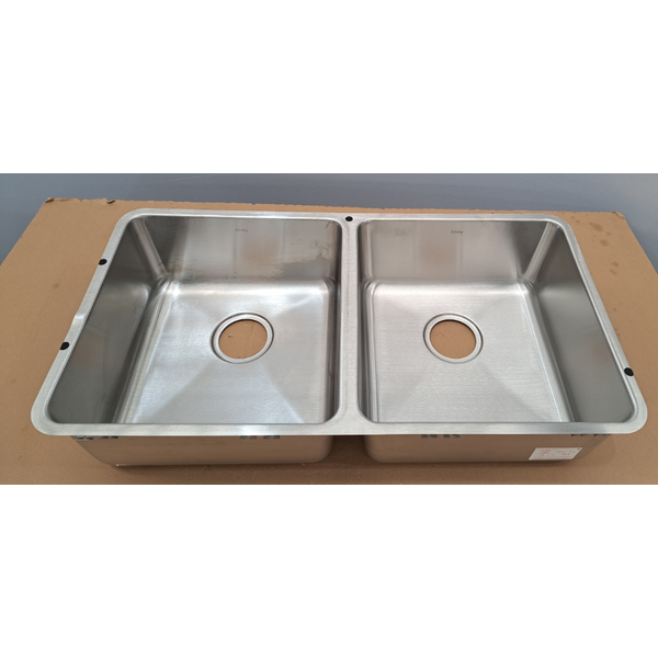 Abey Lago Double Sink with Accessories inc Dish Rack WNL200T